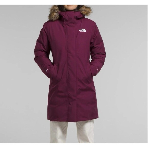 The North Face Women's Hooded Down Arctic Parka Boysenberry SZ M NWT - Picture 1 of 5